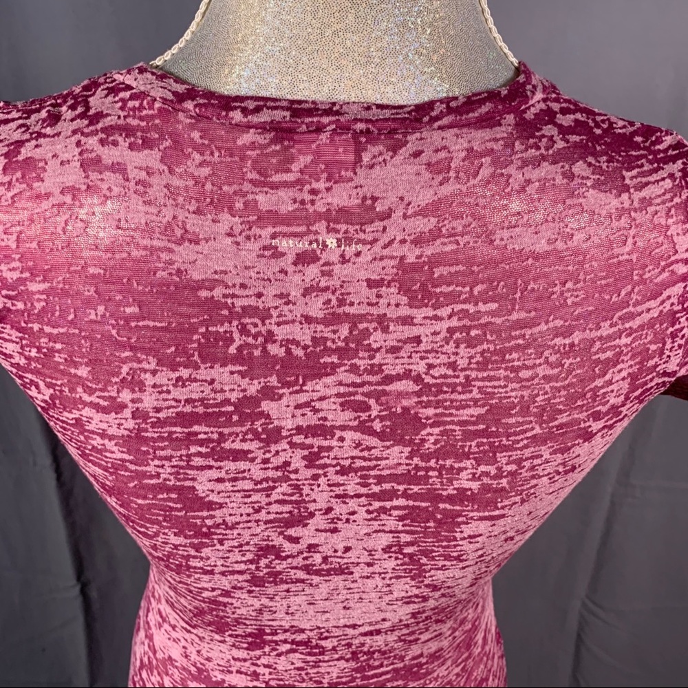NEW Natural Life Purple Boho Burnout Tee (S) - Picture 9 of 13